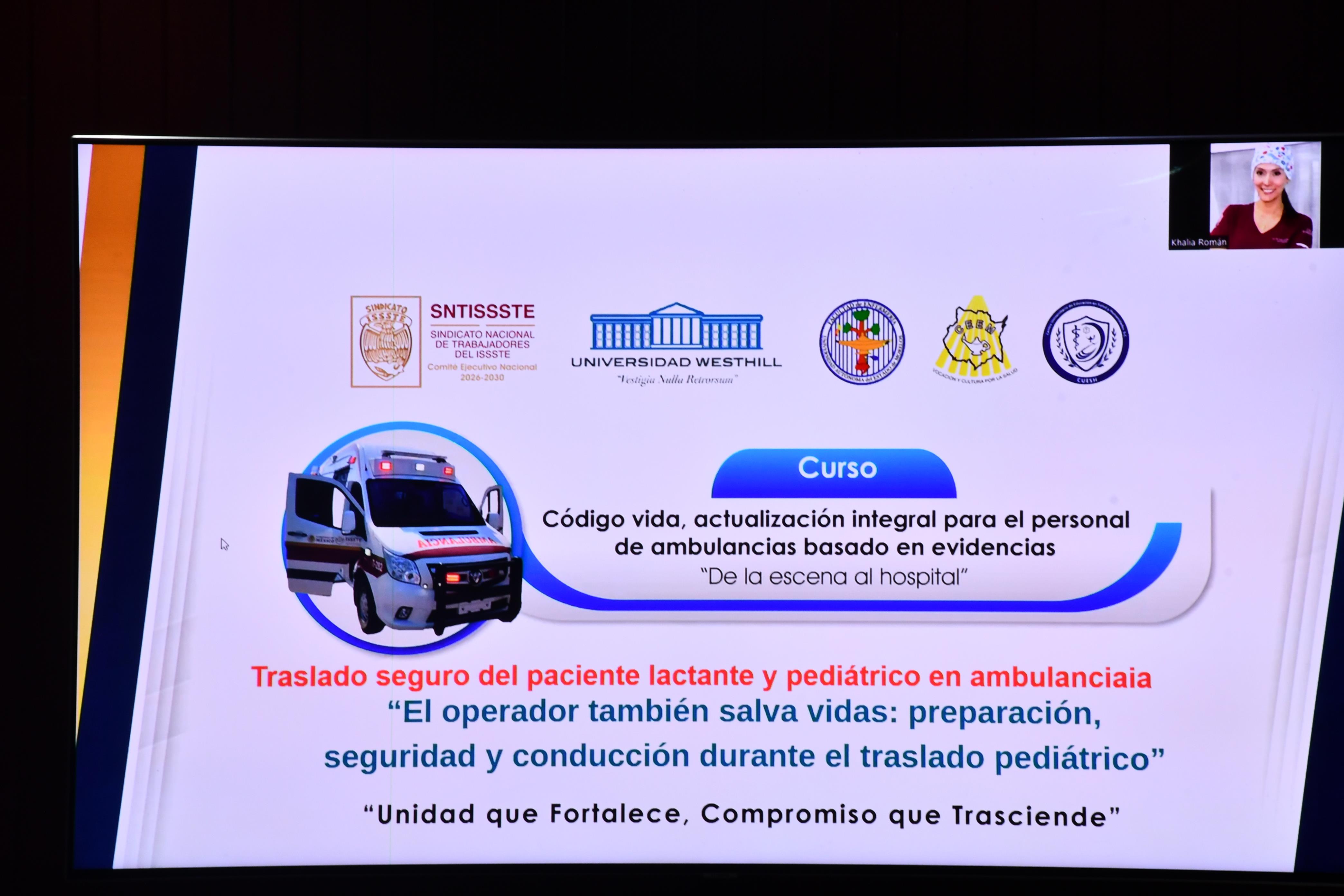 Curso "Código Vida, Actualización Integral para el Personal de Ambulancias Basado en Evidencias"